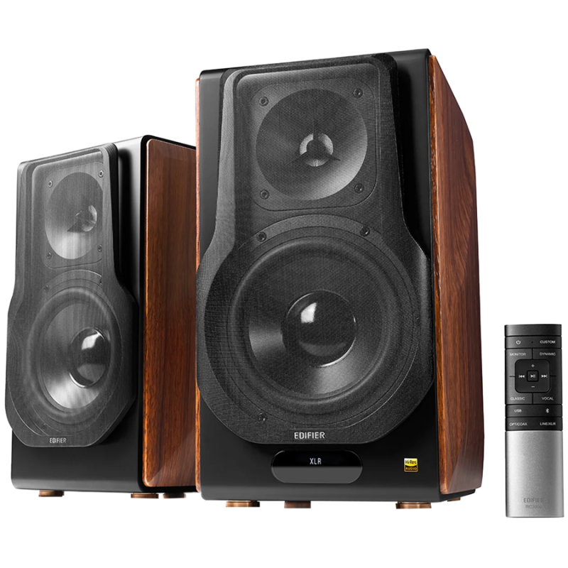 Edifier S3000MKII Active Bookshelf Speakers (2.0), Bluetooth V5.0, Balanced XLR, Optical, Coaxial, USB and Line inputs, Planar m