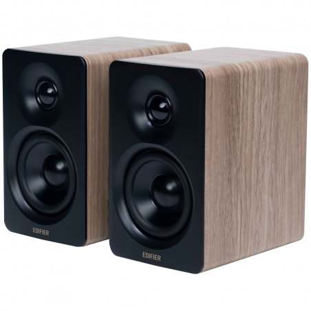 Difuzoare Edifier M60 CL-OAK, 66 W RMS, Bluetooth V5.3, Hi-Res & Hi-Res, DSP, USB-C, 3,5 AUX, ConneX, carcasă realizată manual, maro