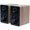 Тонколони Edifier M60 CL-OAK, 66W RMS, Bluetooth V5.3, Hi-Res & Hi-Res, DSP, USB-C, 3.5 AUX, ConneX, Ръчно изработен корпус, Кафяв