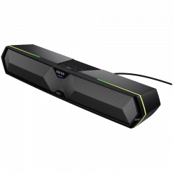 Bara de sunet (soundbar) Edifier MG300, 5 W RMS, 48,5 cm, Bluetooth V5.3, USB, AUX, RGB, Difuzoare 2x52 mm, Control tactil, Negru