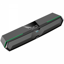 Bara de sunet (soundbar) Edifier MG300, 5 W RMS, 48,5 cm, Bluetooth V5.3, USB, AUX, RGB, Difuzoare 2x52 mm, Control tactil, Negru