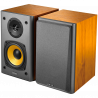 Edifier R1000T4 2.0 Bookshelf Speakers, BT V5.0, RCA, 0.5-inch Tweeters, 4-inch Drivers, 24W (RMS), Control Buttons, Brown