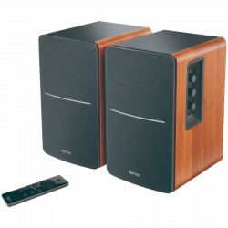 Boxe Edifier R1280DBs BR 2.0, 42 W RMS, Bluetooth V5.1, 2 RCA, Crossover activ, Subwoofer activ, Control bas si inalte, Maro