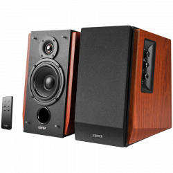 Edifier R1700BT 2.0 Bookshelf Speakers, BT V5.1, RCA, 0.75-inch Tweeters, 4-inch Drivers, 66W (RMS), Control Knobs and Remote Co
