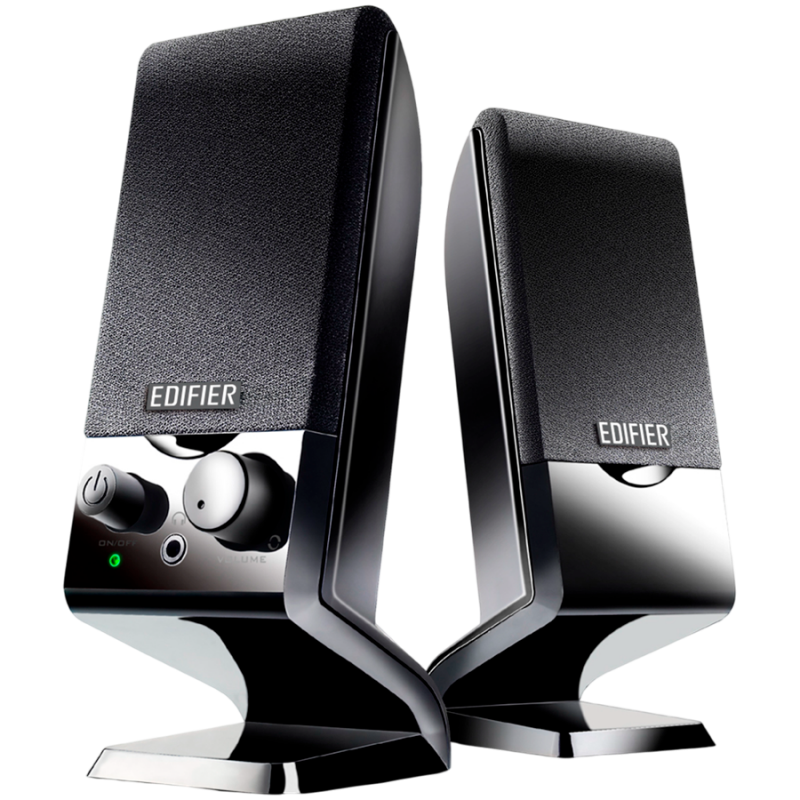 Boxe Edifier M1250 2.0, 1,2 W RMS, USB, AUX, Plat, design compact, Ecranare magnetica, Negru