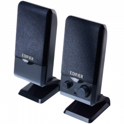 Edifier M1250 2.0 Speakers, 1.2W RMS, USB, AUX, Flat Panel, Compact Design, Magnetic Mounting, Black