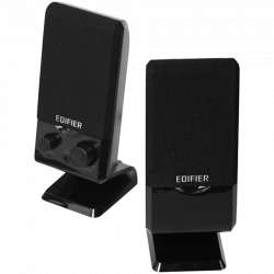 Edifier M1250 2.0 Speakers, 1.2W RMS, USB, AUX, Flat Panel, Compact Design, Magnetic Mounting, Black