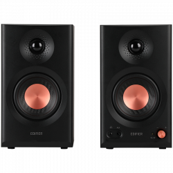 Edifier MR3 Active Studio Monitors, BT V5.4, RCA, AUX, 1-inch Tweeters, 3.5-inch Drivers, 36W (RMS), Tone Control Dials, Black