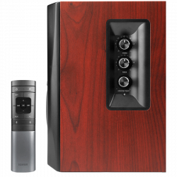 Edifier S350DB Audio System, 150W RMS, 8" subwoofer, 2x3.5" woofers, 3/4" tweeters, Bluetooth 5.1, Remote Control, MDF Cabinet, Brown