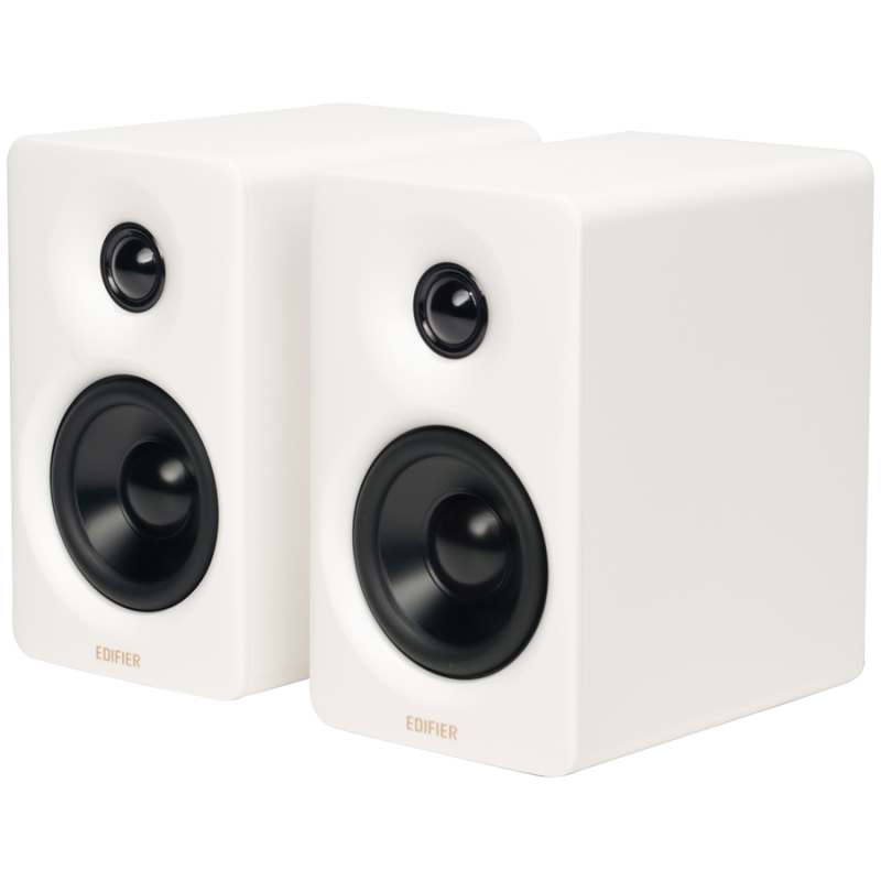 Edifier M60 WH Speakers, 66W RMS, Bluetooth 5.3, Hi-Res Audio, DSP, USB-C, 3.5mm AUX, ConneX, Handcrafted Enclosure, White