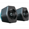 Edifier G2000 2.0 Audio System, BT V5.1, USB, AUX, 2.75-inch Drivers, RGB Lighting, 16W (RMS), Black