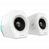 Γκάιμερ ηχεία Edifier G2000 2.0 WH, 16W RMS, BT V5.1, USB, AUX, RGB, Hi-Fi, 3 λειτουργίες, Μνήμη ρυθμίσεων, Λευκό