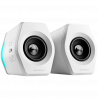 Edifier G2000 2.0 Audio System, BT V5.1, USB, AUX, 2.75-inch Drivers, RGB Lighting, 16W (RMS), White