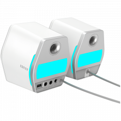 Boxe pentru jocuri Edifier G2000 2.0 WH, 16 W RMS, BT V5.1, USB, AUX, RGB, Hi-Fi, 3 moduri, Memorie setari, Alb