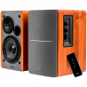 Edifier R1280T 2.0 Bookshelf Speakers, RCA, 0.5-inch Tweeters, 4-inch Drivers, 42W (RMS), Control Knobs and Remote Control, Brow