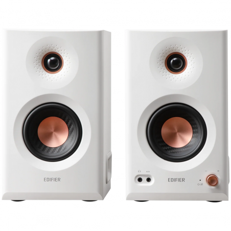 Edifier MR5 Active Studio Monitors (Tri-amped), BT V6.0, Balanced XLR, Balanced TRS, RCA and AUX, which headphone output, 5-inch