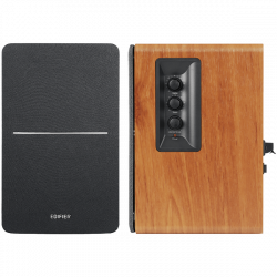 Edifier R1280DB BR 2.0 Speakers, 42W RMS, Bluetooth 5.1, 2 RCA inputs, Active crossover, Bass and treble controls, Brown