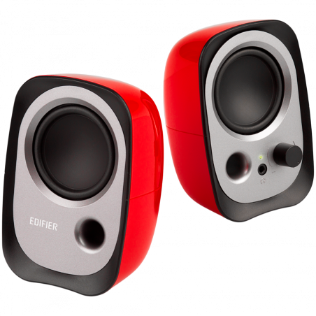 Boxe Edifier R12U RE 2.0, 4 W RMS, USB, AUX, 20 KHz, Difuzoare 2,25", Control sunet, Rosu