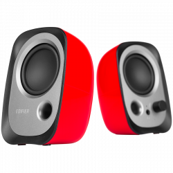 Edifier R12U 2.0 Audio System, USB, AUX, 2.25-inch Drivers, 4W (RMS), Volume Control, Red