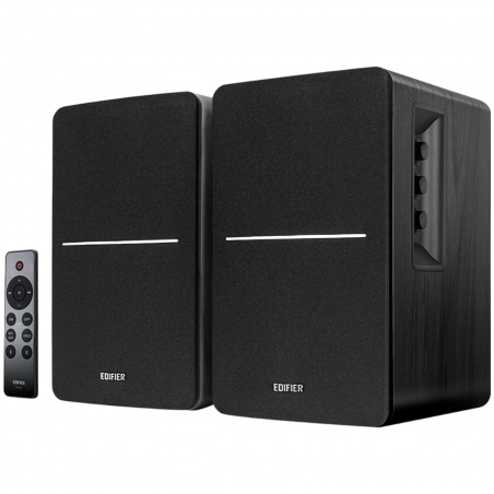 Boxe Edifier R1280DBs BL 2.0, 42 W RMS, Bluetooth V5.1, 2 RCA, Crossover activ, Iesire subwoofer activ, Control bas si inalte, Negru