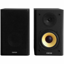 Edifier R1000T4 2.0 Bookshelf Speakers, BT V5.0, RCA, 0.5-inch Tweeters, 4-inch Drivers, 24W (RMS), Control Buttons, Black