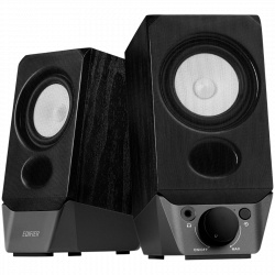 Тонколони Edifier R19BT 2.0, 4W RMS, Bluetooth V5.3, USB, AUX, Дизайн с наклон, Преден 3.5 мм порт, Черен