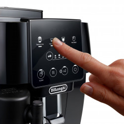 Μηχανή εσπρέσο Delonghi Magnifica START ECAM220.60.B, 1450W, 15 bar, 1,8 l, 4 προγράμματα, 13 επίπεδα άλεσης, LatteCrema Hot, Επιλογή για καφέ σε κόκκους, Μαύρο