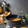 Royalty Line RL-BS30ML Deep Pot, 30 cm, 7 L, Marble Non-Stick Coating, Glass Lid, PFOA-Free, Induction Compatible, Black