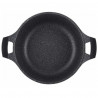 Royalty Line RL-BS30ML Deep Pot, 30 cm, 7 L, Marble Non-Stick Coating, Glass Lid, PFOA-Free, Induction Compatible, Black