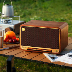 Edifier D32 2.1 Speaker, BT V5.3, Wi-Fi, AUX, USB-C, 1x 4-inch Midrange Driver, 2x 1-inch Tweeters, 60W (RMS), Brown