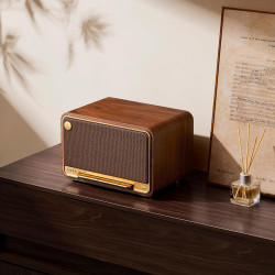 Edifier D32 2.1 Speaker, BT V5.3, Wi-Fi, AUX, USB-C, 1x 4-inch Midrange Driver, 2x 1-inch Tweeters, 60W (RMS), Brown