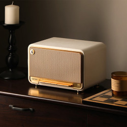 Ηχείο Edifier D32 WH, 60W, 11 ώρες, Hi-Res Audio/Wireless, Bluetooth 5.3, Wi-Fi, Apple Airplay2, DRC, DSP,  Ξύλινο περίβλημα, Λευκό