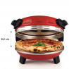 Cuptor electric pentru pizza Ariete „Pizzeria Gourmet” 0934/00, 1500 W, 32 cm, Pana la 400°C, 5 trepte, Rosu