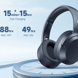 Edifier W820NB Plus V25 Navy Wireless Headphones, 40 mm, 80 hours, AI, Titanium-Coated Dynamic Drivers, Bluetooth 6.1, ANC, Hi-Res, Navy Blue