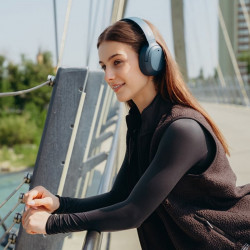 Edifier W820NB Plus V25 Navy Wireless Headphones, 40 mm, 80 hours, AI, Titanium-Coated Dynamic Drivers, Bluetooth 6.1, ANC, Hi-Res, Navy Blue