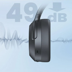 Edifier W820NB Plus V25 Navy Wireless Headphones, 40 mm, 80 hours, AI, Titanium-Coated Dynamic Drivers, Bluetooth 6.1, ANC, Hi-Res, Navy Blue