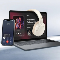 Edifier W820NB Plus  v2025Wireless Over-Ear Headphones, 40mm Dynamic Titanium-Coated Drivers, BT V6.1, ANC, Hi-Res Audio Certifi