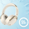 Ασύρματα ακουστικά Edifier WH950NB Ivory, 40 mm, 55 ώρες, Δυναμικοί οδηγούς με επίστρωση τιτανίου, 3 λειτουργίες, Χρονόμετρο, Bluetooth V5.4, ANC, ENC, Hi-Res, Μπεζ
