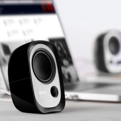 Edifier R12U 2.0 Audio System, USB, AUX, 2.25-inch Drivers, 4W (RMS), Volume Control, Black