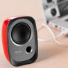 Тонколони Edifier R12U RE 2.0, 4W RMS, USB, AUX, 20 KHz, 2.25" говорители, Контрол на звука, Червен