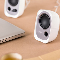 Edifier R12U 2.0 Audio System, USB, AUX, 2.25-inch Drivers, 4W (RMS), Volume Control, White