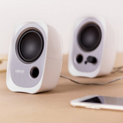Edifier R12U 2.0 Audio System, USB, AUX, 2.25-inch Drivers, 4W (RMS), Volume Control, White