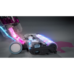 Κάθετη σκούπα Ariete Aqua Force Wash & Vacuum 2483/00, 220W, 500 ml, Αυτόνομη λειτουργία έως 35 λεπτά, Αυτοκαθαριζόμενη, Λευκή