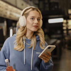 Edifier W800BT Pro IV Wireless Headphones, 40 mm, 45 hours, AI, Dynamic drivers with titanium coating, ANC, Bluetooth 5.4, Hi-Res, Multipoint, EQ modes, ConneX, Beige