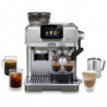 DeLonghi EC9455.M La Specialista Touch Espresso Machine, 1450W, 19 bar, 1.7 L, 4 temperature settings, 5 foam levels, 15 grind settings, Bean Adapt, Touchscreen display, Silver