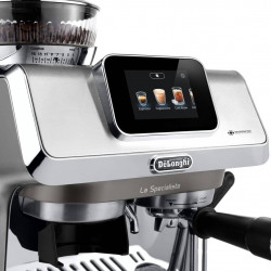 Еспресо машина DeLonghi EC9455.M La Specialista Touch, 1450W, 19 bar, 1.7 л, 4 темп, 5 нива на пяна, 15 степени на смилане, Bean adapt, Сензорен дисплей, Сребрист