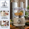 Robot de bucatarie Ariete Vintage 1781/03, 1000 W, 2,1 L, 2 viteze, Functie puls, Bej
