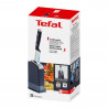 Tefal K297S244 Kitchen Knife, 20 cm, Stainless Steel, Stand with Built-in Sharpener, Finger Guard, Black