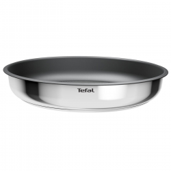 Set de tigaii si cratite Tefal L881S504, 5 piese, Otel inoxidabil, Acoperire antiaderenta din titan, Rezistente la cuptor pana la 250°C, Maner detasabil, Inductie, Argintiu