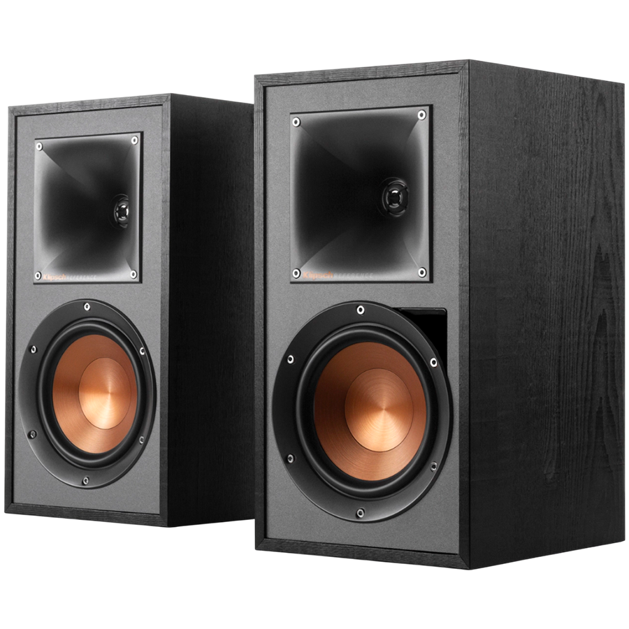 Boxe Klipsch R-51PM negre, 120 W RMS, Tractrix Horn, Bluetooth, Preamplificator phono, USB-B, Intrare optică, Negru